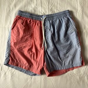 Urban Outfitters Swim Shorts - Coral & Light Blue - Size Large (18)